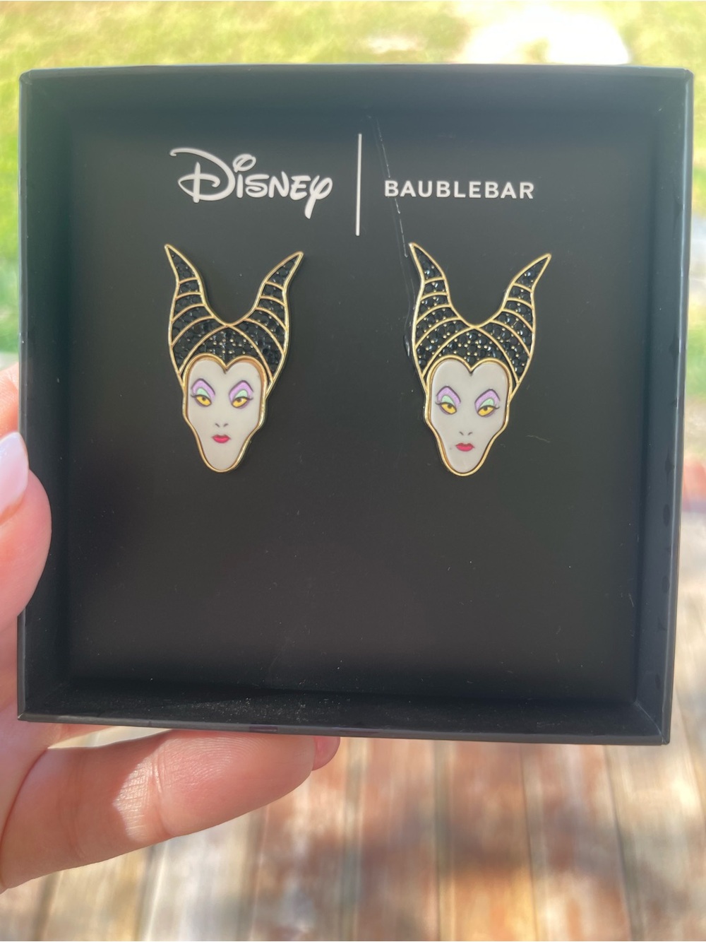 BaubleBar Black & White Disney Character Enamel Stud Earrings